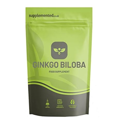 Ginkgo Biloba 6000mg 180 Tablets Herbal Extract UK Made. High Strength Pharmaceutical Grade Vegan Supplement Cover