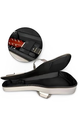 Image of The Melod Musical Instruments Heavy Duty Padded Musical Lover 40,41,42, Inchi Acoustic Premium Guitar Bag,Case,Cover (Cream and Brown)