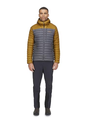 Image of Rab Men's Microlight Alpine 700-Fill Down Hooded Puffer Jacket for Hiking & Skiing