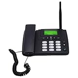 Bewinner Drahtloses 2G-Desktop-Telefon, Schnurloses Festnetz mit 2,4-Zoll-Display, UKW-Radio, Wecker, Anrufer-ID, Integriertem Lautsprecher und Mikrofon, Antenne für Heimhotels (EU)