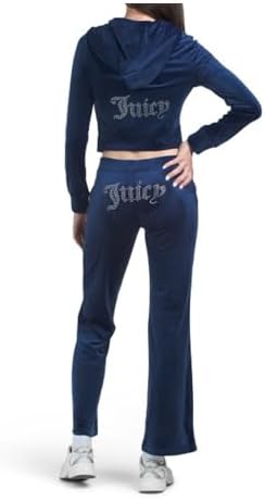 Amazon | Juicy Couture レディース キラキラ ベロア トラックスーツ