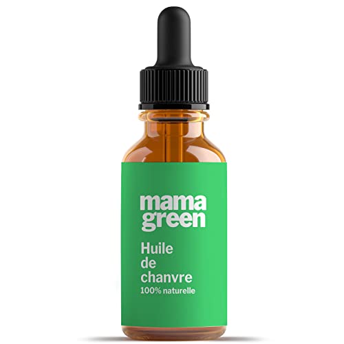 Mama Green – Huile de Chanvre organique et 100% naturelle - 10 ml - Le meilleur du Chanvre ! Marque française