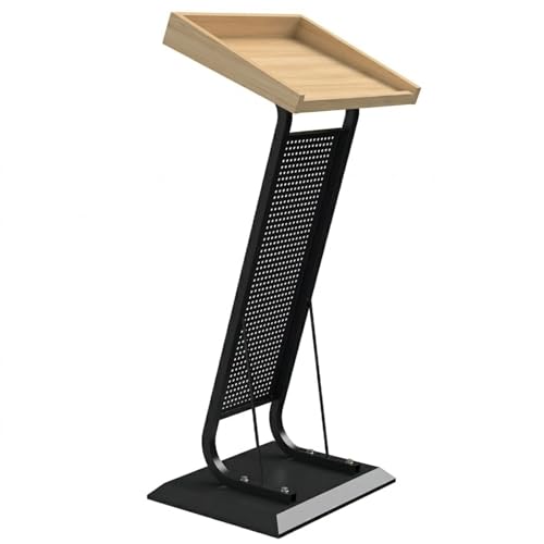 Image of TEKAVO Merito Podium Lectern for Classroom, Auditorium, Office, Church & School | Sleek & Modern Lecture Stand | Ideal for Presentations, Speeches & Events, Mic /Portable Mobile Office Conference