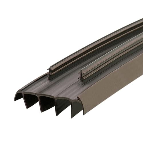 Randall 36&Prime; Kerf-Style Door Bottom with Vinyl Fins &ndash; Brown Door Weatherstrip & Draft Stopper...