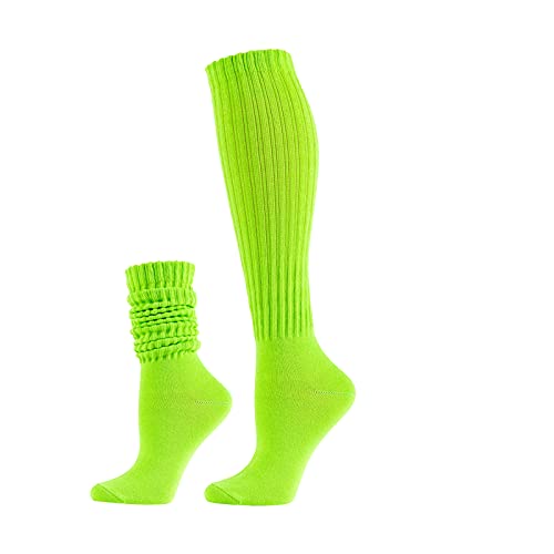 Image of Women Girls Slouchy Socks, Slouch Socks Scrunch Socks Scrunchie Socks for Spring Summer,2 Pairs