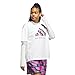 adidas Women's Basketball Camouflage Logo T-Shirt, White/Silver Violet, X-Large/Tall