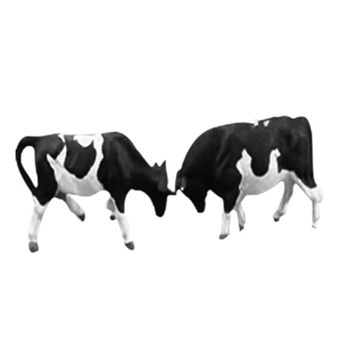 Miniatura 5 de Alnicov 9 Piezas De Modelos De Figuras De Animales De Granja, 1:87 Modelo Bien Pintado De Vacas Y Figuras Para Modelo A Escala Ho, Diseño De Paisaje De Tren, Paisaje En Miniatura Nuevo