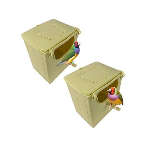Plastic Nest Box for Birds Canary Nest, Nest Box for Cages, Nest House for Birds Mounted in Cage, Cabin for Birds, Finch Breeding Nest, Nest for Breeding, Small Finch Nest, Outdoor and Indoor Nest