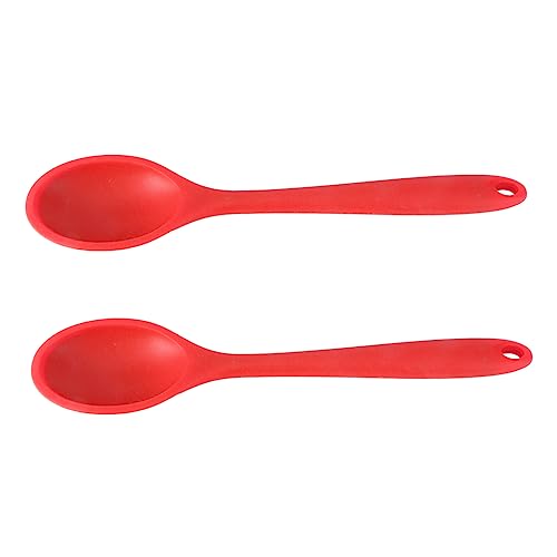 OUNONA 2pcs Food Grade Spoon Long Handle Serving Scoop Kitchen Utensil for Home and Restaurant Use Random Color Lightweight Ergonomic Design for Easy Mixing and Serving Random Color