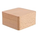 Healeved Caja de Gemelos Cuadrada de Madera de Haya con Forro de Terciopelo, Estuche Abatible Pequeño para Gemelos y Clips de Corbata, Organizador Versátil para Joyas y Obsequio Hombre,