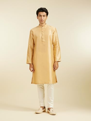 Image of DIWAS BY MANYAVAR Men's Art Silk Solid Kurta (1pc)