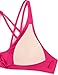 CRZ YOGA Twist Front Bikini Tops for Women - Padded V Neck Criss Cross Back Triangle Sexy Swim Bathing Suit Granita Pink Large