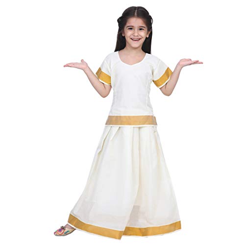 Traditional Silk lehanga Choli South Indian Pavadai - Half Sleeves - Pavda Pattu Choli for Baby Girls & Kids