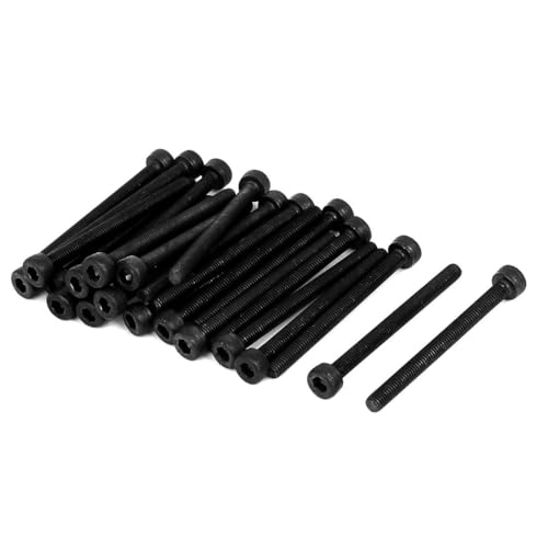 TOP-VIGOR 25Pcs Hexagon Socket Head Cap Screws, M3 x 35mm 12.9 Alloy Steel Replacement Machine Fastener Screws, Fully Thread for Bicycle Motorcycle Repair, Professionals Landlords Repairmen, Black