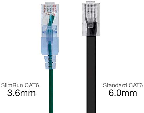 Monoprice Cat6A Ethernet Patch Cable, 3 Feet, Green (10 Pack) Snagless RJ45 550Mhz UTP Pure Bare Copper Wire 10G 30AWG - Image 3