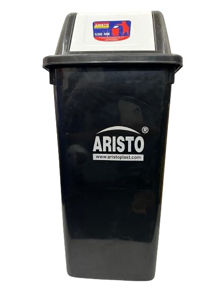 ARISTO Square Swing Lid Plastic Dustbin 80 LTR (Black)-image-39