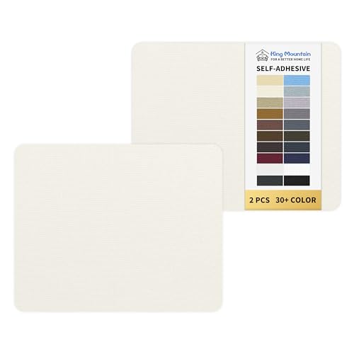 KING MOUNTAIN Canvas Repair Patch 9 x11 Inch 2 Pcs Self-Adhesive Waterproof Fabric Patch for Sofas, Tents, Furniture,Tote Bags, Car Seats (Off White)