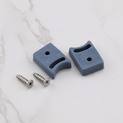 SG Store 8-teiliger Begrenzungsblock für Duschtür-Riemenscheiben Schiebetürstopper mit Schraube Antikollisionsschutzblock Geeignet für Pufferzubehör für Duschtür-Riemenscheiben 25 X 18 X 7 Mm