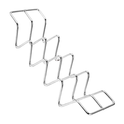 Garneck 3pcs 304 Stainless Steel Taco Bar Taco Rack Silver Home Taco Rack Stand Kitchen Taco Rack