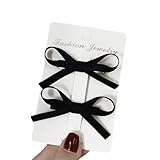 Fesanla リボン ヘアアクセ 小さめ 蝶結びミニ ヘアクリップ 2個セット 髪飾り 髪留め 可愛い ヘアアクセサリー 女の子 誕生日 成人式 結婚式 (ブラック)