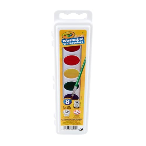 Image of Crayola Washable Watercolors, Kids Paint Set, 8ct