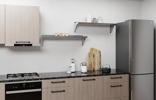 Image of AmGood 10 in. x 36 in. Stainless Steel Wall Shelf | NSF | Metal Shelving | Garage, Laundry, Storage, Utility Room | Restaurant, Commercial Kitchen