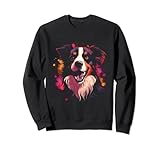 Photo Gallery border collie colore schizza retro design felpa Photo Gallery border collie colore schizza retro design felpa