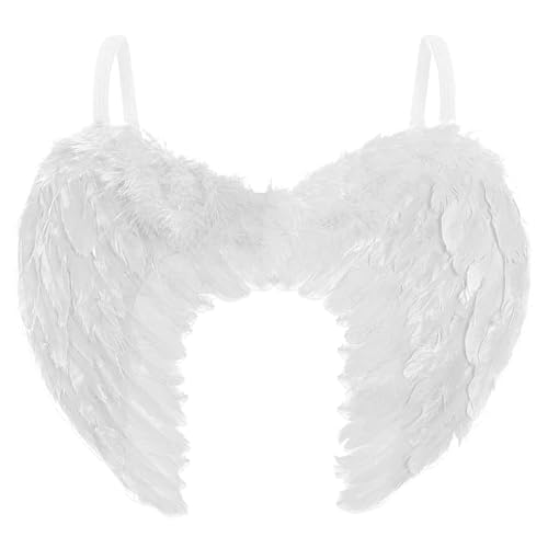 White Wings Halloween White Angel Wings - Fairy Wings Outfit Angel Accessories - White Feather Wings Fallen Angel Costume for Women - Womens Angel Wings White Feather Angel Wings Angel Costume Women