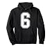 Number 6 Matching Costume 67 Meme Costume Distressed Retro Pullover Hoodie