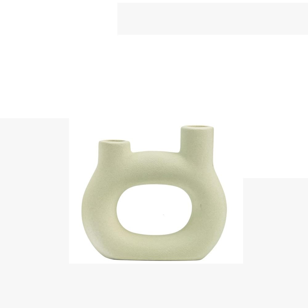GFHTRELY Vase Small Mouth Flower Arrangement Modern Simple Ceramic Vase Home Desktop Decoration Small Fresh Ornament Flower Vases(A)