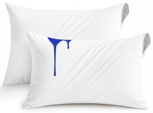 Utopia Bedding Protège Oreiller 50x70 cm (Lot de 2) Imperméable avec Fermeture Éclair, Housse Oreiller, Certifié Oeko-TEX Taie Oreiller