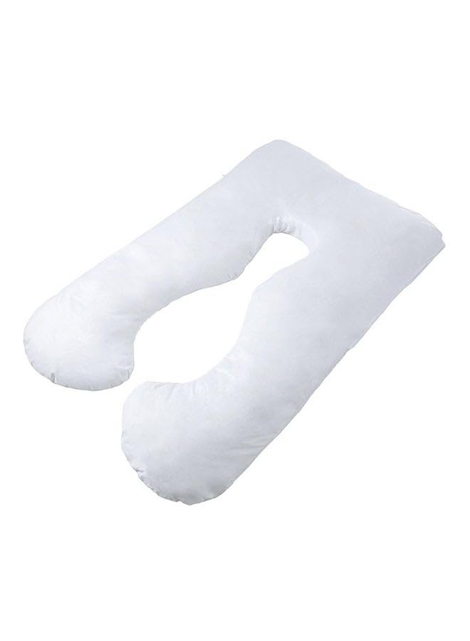 U-Shaped Full Body Pregnancy Cotton Pillow Cotton White