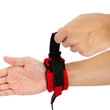 Image of Gooby Soft Mesh Wristband Surfer Leash, Red, 6 FT | Hands-free wristband; Breathable padded mesh; 6 ft; Adjustable hook-and-loop fastener; Match your harness