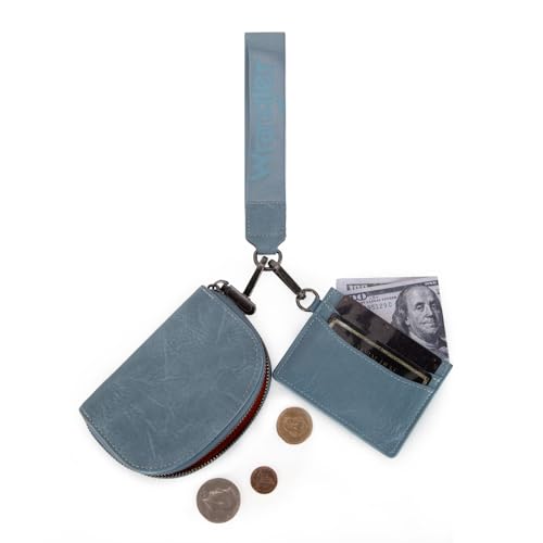 Image of Wrangler KeyChain Wallet Wristlet Wallets for Women Dual Pouch Wristlet with Zipper Womens Credit Card Holder Wallet