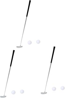 INOOMP 2 Sets Golf Folding Pole Kids Suit Indoor Golf Kids Putter Golfs Pushing Rod Zinc Alloy Golfs Putter Golf Training Equipment Portable Golfs Putter Detachable Golfs Clubs Foldable