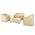 Baner Garden Patio Furniture Covers,Outdoor Furniture Cover Waterproof,Patio Furniture Set Covers for 4 Piece Outdoor Conversation Set,Patio Covers Set Beige