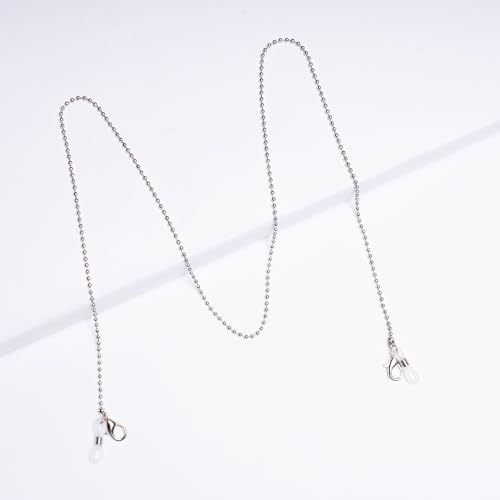 Image of Unisex Specs Holder Hook & Loop Anit Slip Eyewear Lanyard Metal Strap Chain