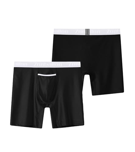 JINSHI Men's Ice Silk Boxer Briefs Horizontal Fly Bulge Enhancing Underwear Stretchy Seamless Casual Trunks Shorts2