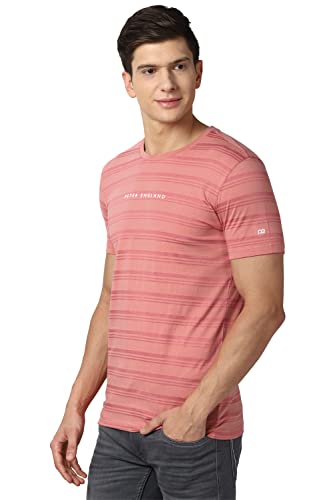 Image of Peter England Men's Striped Slim Fit T-Shirt