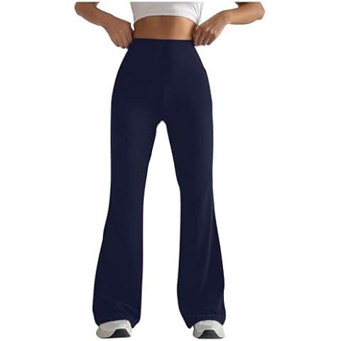 Boot Cut Leggings for Women UK Bootleg Trousers Sale Buttery Soft Leggings Plus Size Tummy Control Flare Yoga Pants Ladies Workout Running Gym Leggings High Waisted Tights Trousers UK Size S-XXL Cover