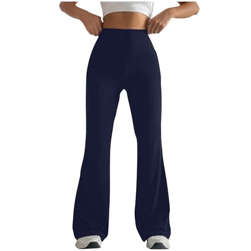 Boot Cut Leggings for Women UK Bootleg Trousers Sale Buttery Soft Leggings Plus Size Tummy Control Flare Yoga Pants Ladies Workout Running Gym Leggings High Waisted Tights Trousers UK Size S-XXL