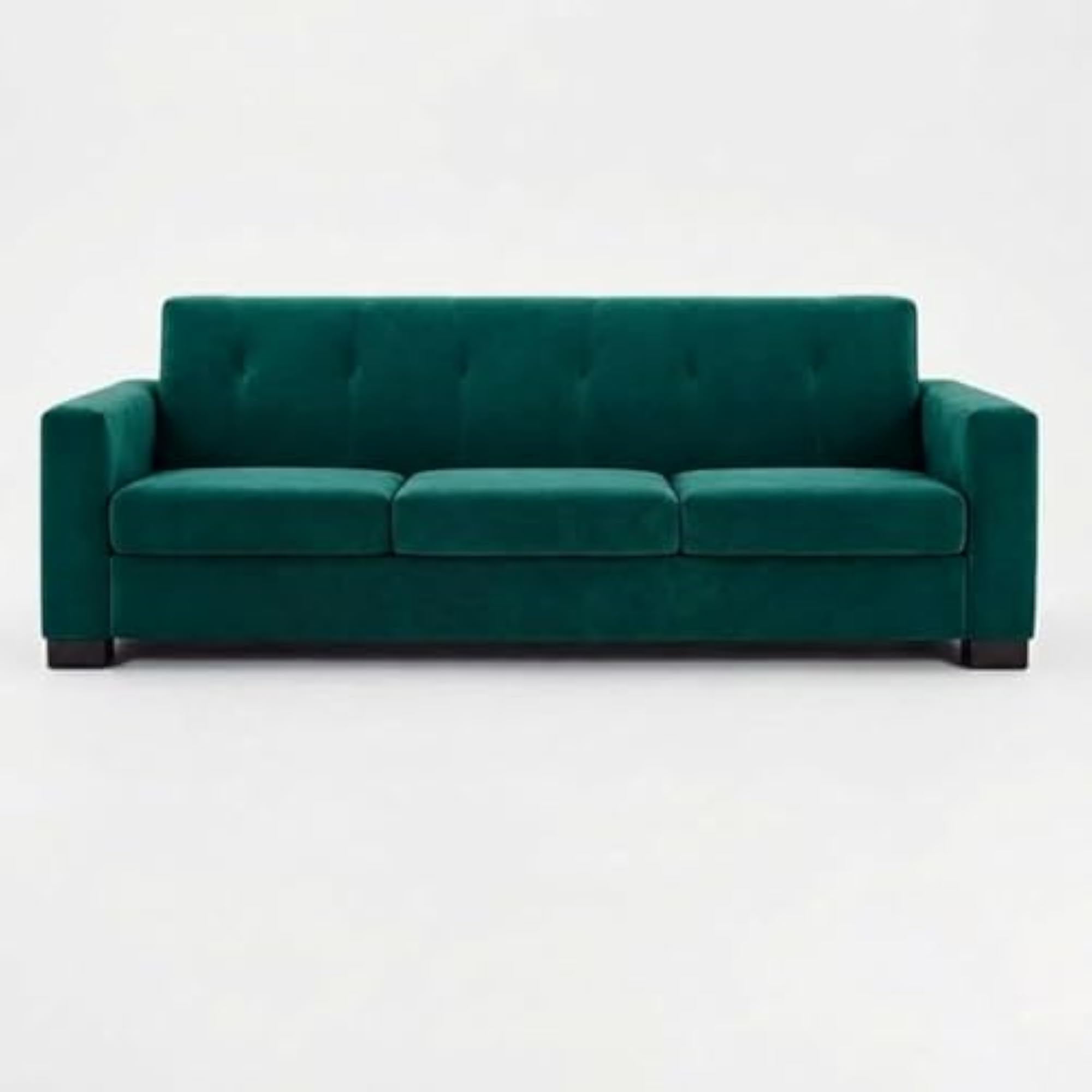 4 Seater L Shape Sofa Set with Movable Ottoman, Plush Velvet Fabric