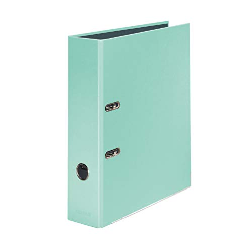 Falken PastellColor-Ordner 8 cm breit (5er Pack) DIN A4 Pastell-Farbe Minz Grün