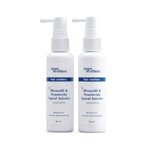 Image of Man Matters 5% Minoxidil + 0.1% Finasteride Solution 60ml | For Hair Loss & Hair Growth | Alcohol Free (Pack of 2)