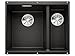 Produktbild BLANCO SUBLINE 340/160-U | Granitspüle aus SILGRANIT schwarz | Einbauart: Unterbau | Hauptbecken links | für 60 cm breite Unterschränke | Ein Ausschnitt und nur einmal montiert