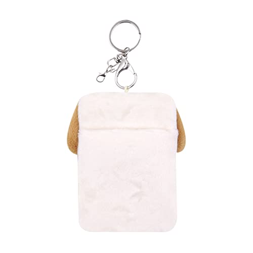 ZGMYC Cute Plush Kpop Photocard Holder with Keychain, Cartoon Bear Bunny Pig Photo Sleeve Card Holder Protector3