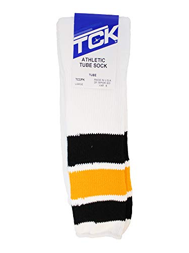 Retro Tube Socks with Stripes for Men & Women - 3 Stripe, 70's 80's Deadlift Socks3