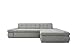 Produktbild DOMO. Collection Ecksofa Moric / Eckcouch mit Bett / Sofa mit Schlaffunktion in L-Form Couch mit Armlehnfunktion/ 300x172x80 cm / Schlafsofa in hellgrau