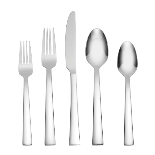 Oneida Madison Avenue 45 Piece Casual Flatware Set, 18/0 Stainless, Service for 8,Silver,45pc