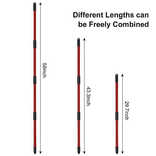 O-Cedar Spin Mop Handle Replacement - Compatible with O-Cedar Spin Mop Refills and Brooms, 30" to 58", Sturdy Iron Mop Handle with Germany Screw Joint by GFRED - Image 3